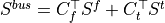 S^{bus}=C_f^{\top}S^{f}+C_t^{\top}S^{t}