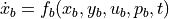 \dot{x}_b = f_b(x_b, y_b, u_b, p_b, t)