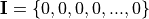 \textbf{I} = \{0, 0, 0, 0, ..., 0\}