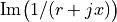 \operatorname{Im}\bigl(1/(r + jx)\bigr)