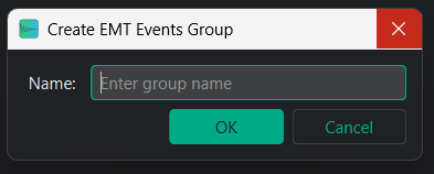 Create EMT events group