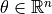 \theta \in \mathbb{R}^{n}