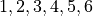 1,2,3,4,5,6