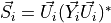 \vec{S_i} = \vec{U_i}(\vec{Y_i}\vec{U_i})^*
