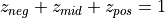 z_{neg} + z_{mid} + z_{pos} = 1