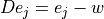 D e_j = e_j - w