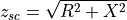 z_{sc} = \sqrt{R^2 + X^2}