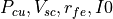 P_{cu}, V_{sc}, r_{fe}, I0