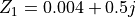 Z_1 = 0.004 + 0.5j