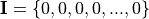 \textbf{I} = \{0, 0, 0, 0, ..., 0\}