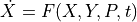 \dot{X} = F(X,Y,P,t)