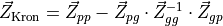 \vec{Z}_\text{Kron} = \vec{Z}_{pp} - \vec{Z}_{pg} \cdot \vec{Z}_{gg}^{-1} \cdot \vec{Z}_{gp}