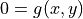 0 = g(x,y)