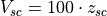 V_{sc} = 100 \cdot z_{sc}
