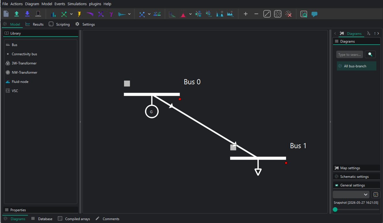 Static model built in VeraGrid